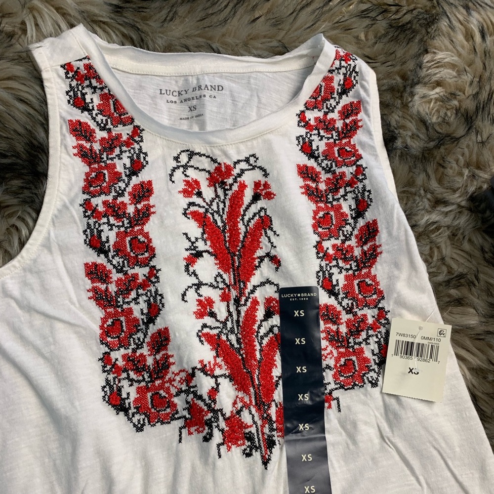 Lucky brand boho gypsy tank top size XS NWT